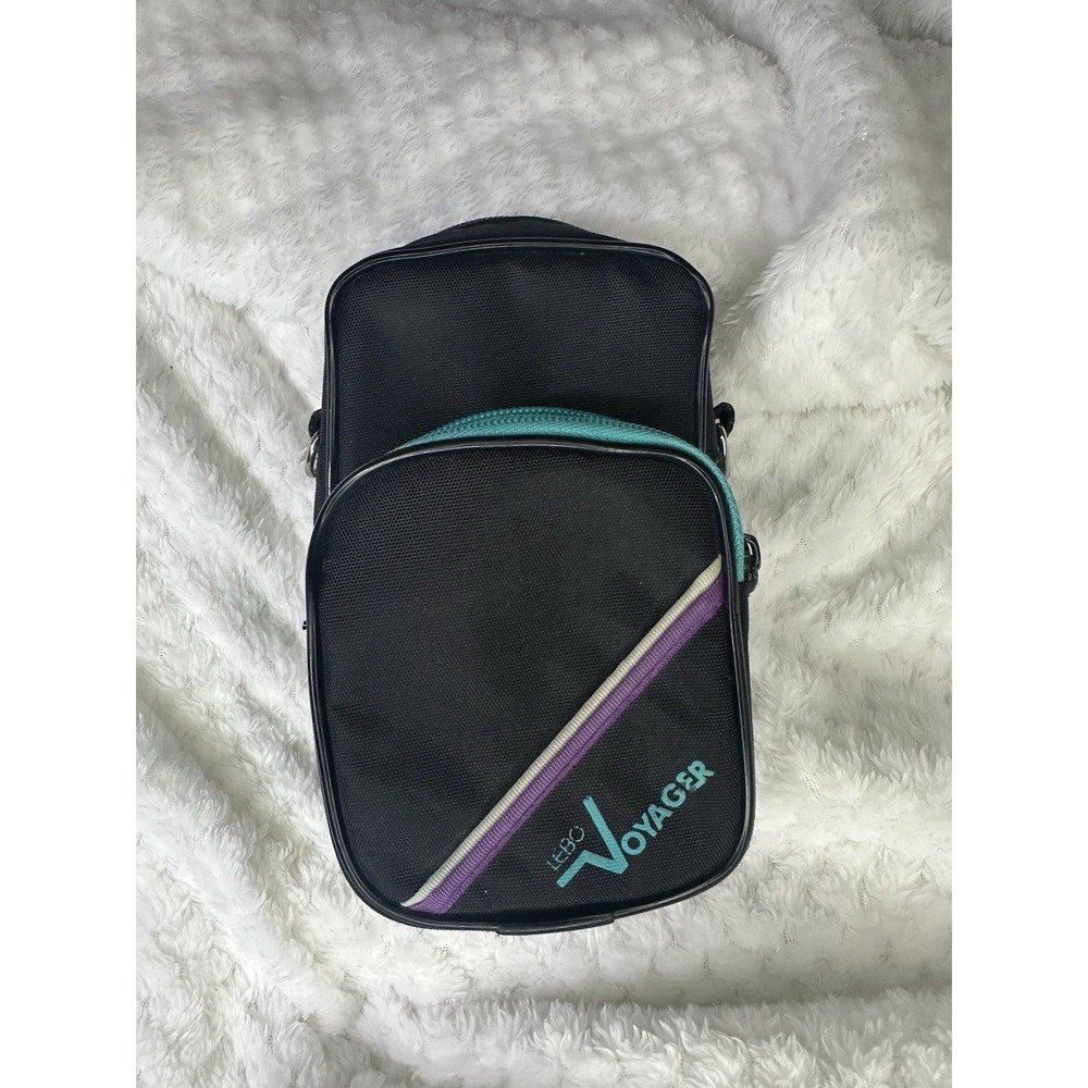 Vintage Small Lebo Voyager Padded Camera Bag Black, Teal, Purple 80's *NO STRAP*